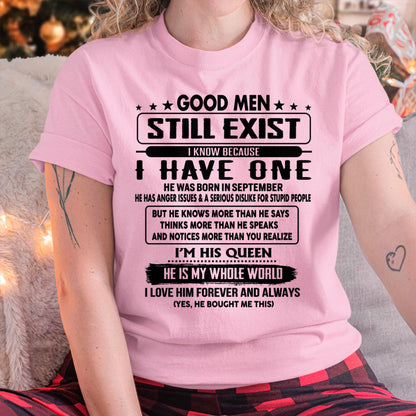 September - Good men Still Exist - gift for your girlfriend, wife from Husband - LUNA09 (SKU-GM-09)