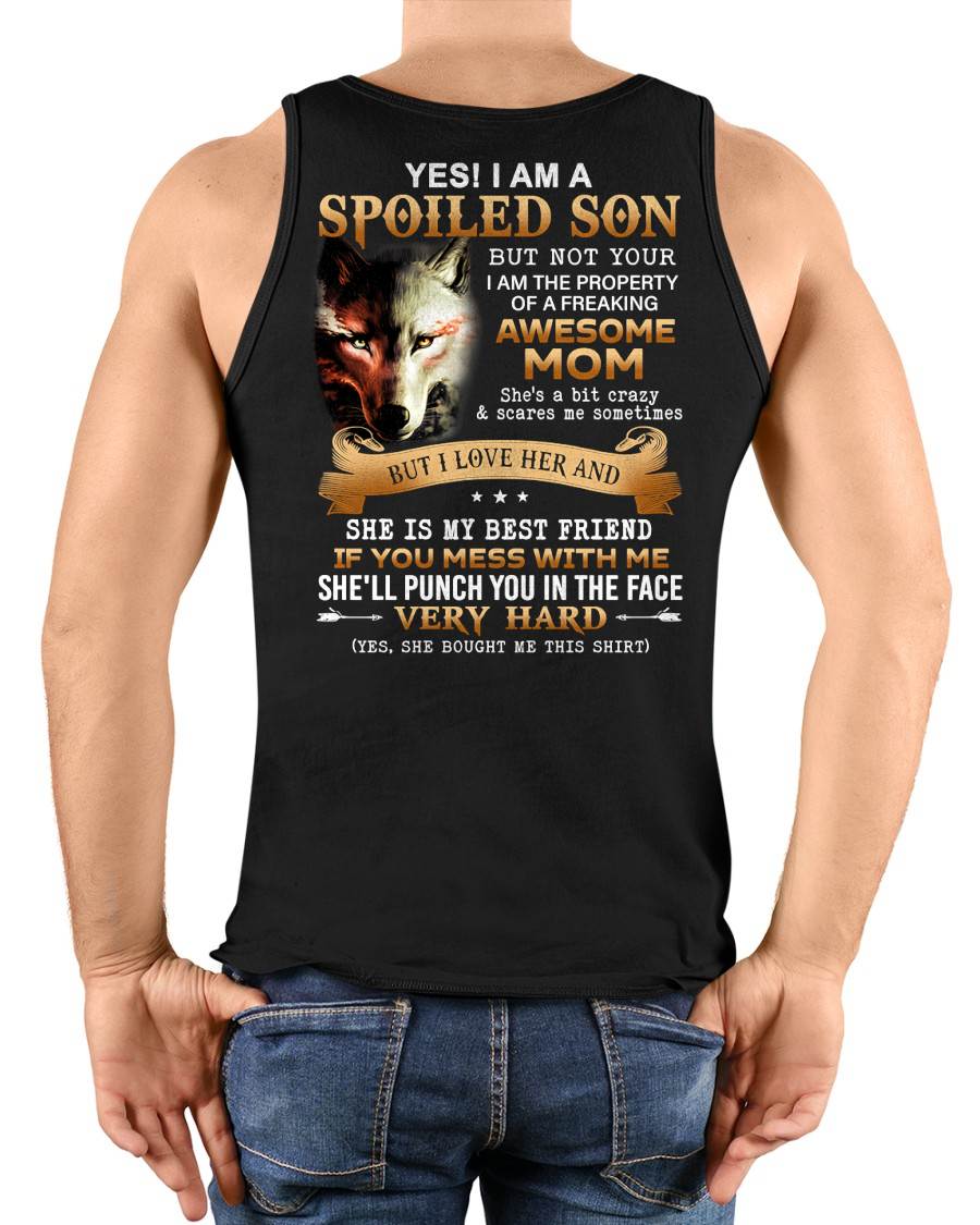 Lucky Son of Awesome Mom - Perfect Gift for Son From Mom - LUNA00 (SKU10-128-00)