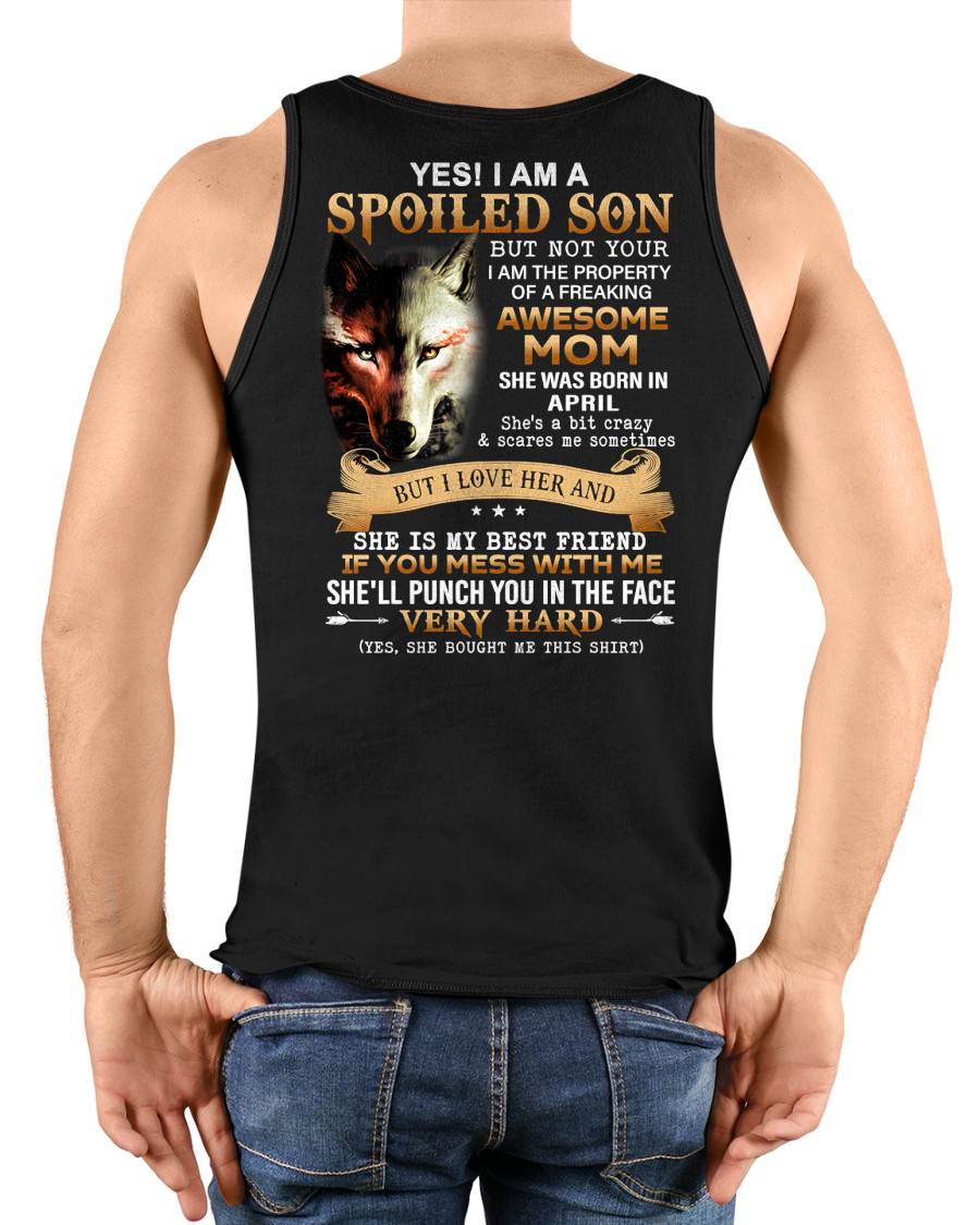 April - Lucky Son of Awesome Mom - Perfect Gift for Son From Mom - LUNA04 (SKU10-128-04)