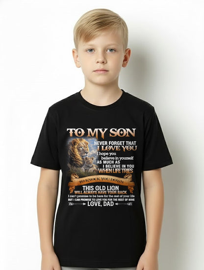 To My Son T-Shirt – Gift From Dad / Man - LUNA00 (SKU12-76)