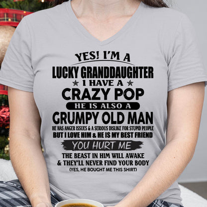 LUCKY GRANDDAUGHTER OF CRAZY POP - PERFECT GIFT FOR YOUR GRANDDAUGHTER FROM POP - LUNA00 (SKU12-39-00)