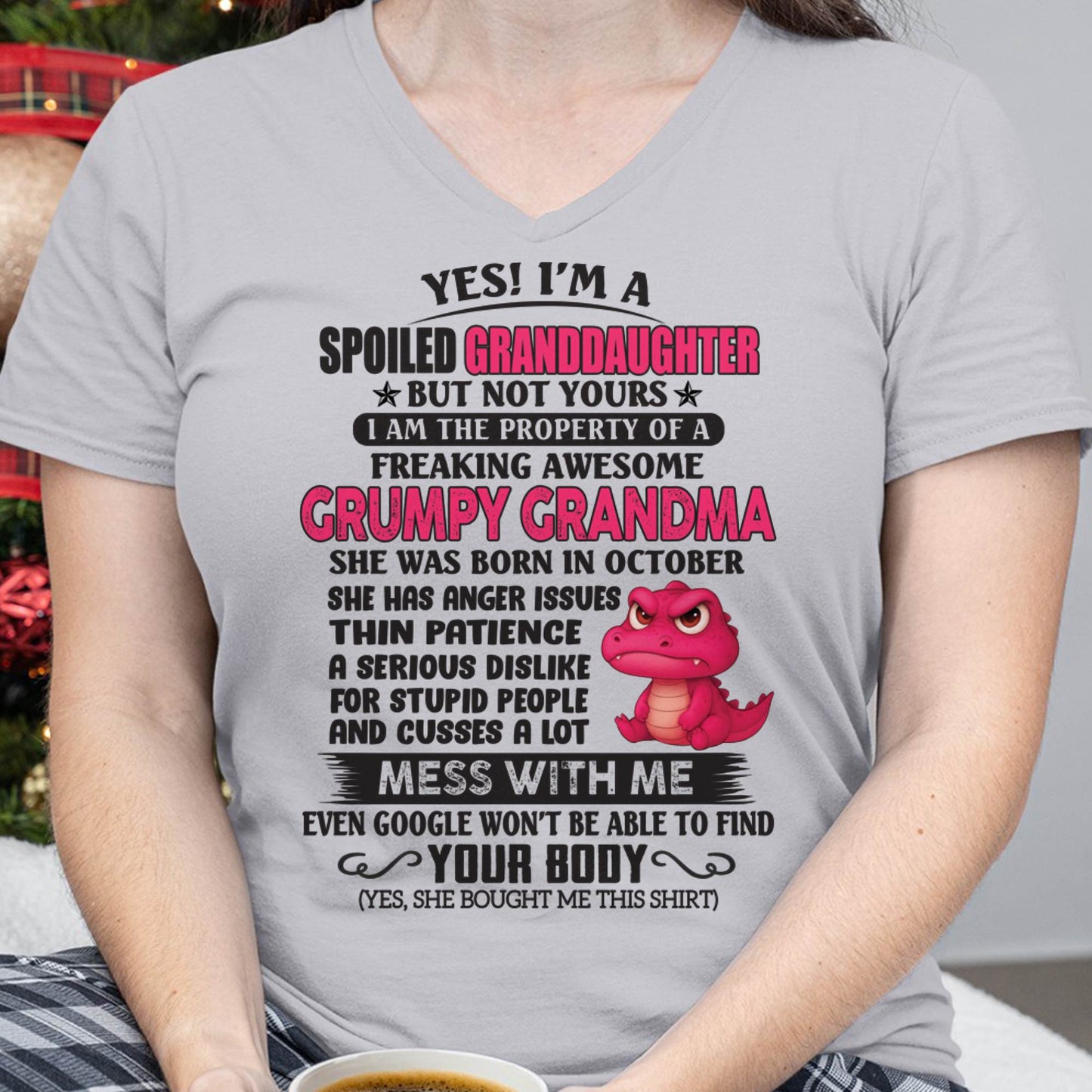 OCTOBER - YES, I'M A SPOILED GRANDDAUGHTER - GIFT FROM GRANDMA - LUNA10 (SKU09-96-10)