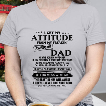 November - Gift For Son and Daughter From Dad - LUNA11 - (SKU-TDADC-11)